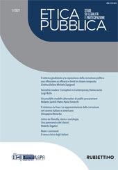Heft, Etica pubblica : studi su legalità e partecipazione : 1, 2021, Rubbettino