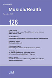 Fascicule, Musica/Realtà : 126, 3, 2021, Libreria musicale italiana