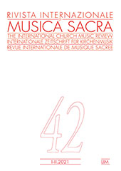 Issue, Rivista internazionale di musica sacra : XLII, 1/2, 2021, Libreria musicale italiana