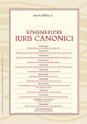 Fascicolo, Ephemerides iuris canonici : 61, 2, 2021, Marcianum Press