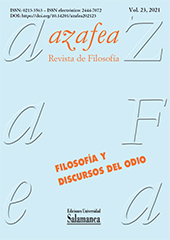 Fascicule, Azafea : revista de filosofía : 23, 2021, Ediciones Universidad de Salamanca