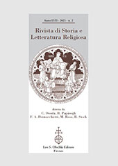 Fascículo, Rivista di storia e letteratura religiosa : LVII, 2, 2021, L.S. Olschki