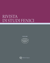 Fascículo, Rivista di studi fenici : XLIX, 2021, Edizioni Quasar