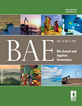 Heft, Bio-based and Applied Economics : 10, 4, 2021, Firenze University Press