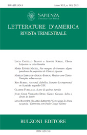 Fascicule, Letterature d'America : rivista trimestrale : XLI, 185, 2021, Bulzoni