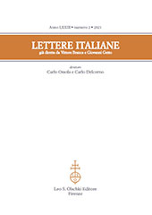 Fascicule, Lettere italiane : LXXIII, 2, 2021, L.S. Olschki