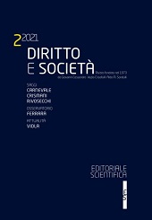 Fascicule, Diritto e società : 2, 2021, Editoriale Scientifica