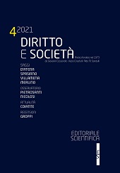 Fascicolo, Diritto e società : 4, 2021, Editoriale Scientifica