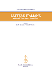 Fascicolo, Lettere italiane : LXXIII, 3, 2021, L.S. Olschki
