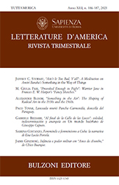 Fascicule, Letterature d'America : rivista trimestrale : XLI, 186/187, 2021, Bulzoni