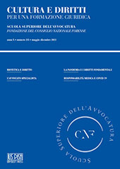 Fascicule, Cultura e diritti : per una formazione giuridica : X, 2/3, 2021, Pisa University Press