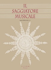 Fascículo, Il saggiatore musicale : rivista semestrale di musicologia : XXVIII, 1, 2021, L.S. Olschki