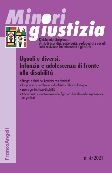 Article, Disabilità, soggettivazione, inclusione : un approccio psicodinamico relazionale, Franco Angeli