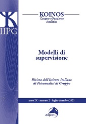 Article, La supervisione come campo del processo gruppale : Anna Baruzzi e il modello di lavoro psicoanalitico con gruppi in età evolutiva, Alpes Italia