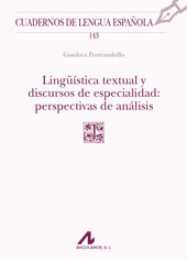 E-book, Lingüística textual y discursos de especialidad : perspectivas de análisis, Pontrandolfo, Gianluca, author, Arco/Libros, S.L.