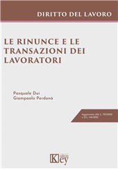 E-book, Le rinunce e le transazioni dei lavoratori, Dui, Pasquale, Key editore