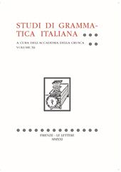 Fascicule, Studi di grammatica italiana : XL, 2021, Le Lettere