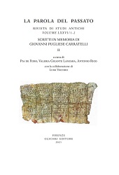 Article, Giovanni Pugliese Carratelli e i Greci ad Olbia, L.S. Olschki