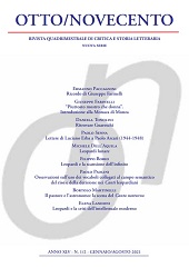 Fascículo, Otto/Novecento : rivista quadrimestrale di critica e storia letteraria : XLV, 1/2, 2021, Edizioni Otto Novecento
