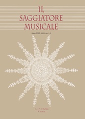 Heft, Il saggiatore musicale : rivista semestrale di musicologia : XXIX, 1/2, 2022, L.S. Olschki