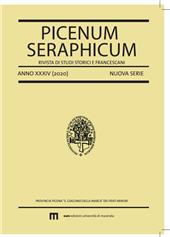 Heft, Picenum Seraphicum : rivista di studi storici e francescani : XXXV, 1, 2021, EUM-Edizioni Università di Macerata