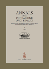 Issue, Annals of the Fondazione Luigi Einaudi : an Interdisciplinary Journal of Economics, History and Political Science : LV, 1, 2021, L.S. Olschki