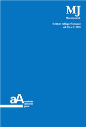Fascículo, Mimesis Journal : scritture della performance : 10, 2, 2021, Accademia University Press
