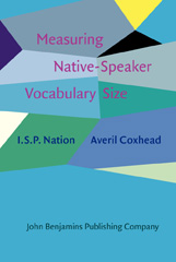 E-book, Measuring Native-Speaker Vocabulary Size, John Benjamins Publishing Company