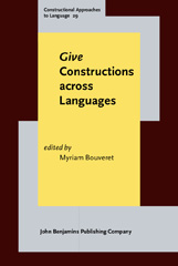 E-book, Give Constructions across Languages, John Benjamins Publishing Company