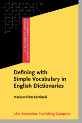 E-book, Defining with Simple Vocabulary in English Dictionaries, John Benjamins Publishing Company