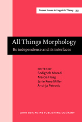 E-book, All Things Morphology, John Benjamins Publishing Company