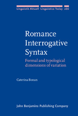 E-book, Romance Interrogative Syntax, Bonan, Caterina, John Benjamins Publishing Company