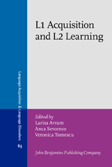 E-book, L1 Acquisition and L2 Learning, John Benjamins Publishing Company
