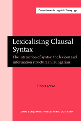 E-book, Lexicalising Clausal Syntax, Laczkó, Tibor, John Benjamins Publishing Company