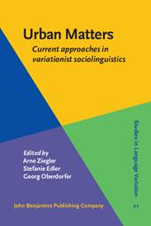 E-book, Urban Matters : Current approaches in variationist sociolinguistics, John Benjamins Publishing Company