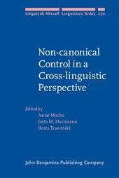 E-book, Non-canonical Control in a Cross-linguistic Perspective, John Benjamins Publishing Company