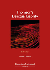 eBook, Thomson's Delictual Liability, Bloomsbury Publishing