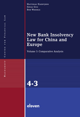 eBook, New Bank Insolvency Law for China and Europe : Comparative Analysis, Koninklijke Boom uitgevers