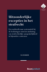 E-book, Uitzonderlijke excepties in het strafrecht : Een zoektocht naar systematiek bij de beslissingen omtrent uitsluiting van strafrechtelijke aansprakelijkheid in bijzondere contexten, Koninklijke Boom uitgevers