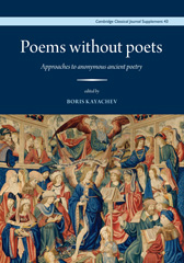 eBook, Poems without Poets : Approaches to anonymous ancient poetry, Casemate