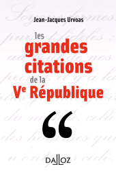 E-book, Les grandes citations de la Ve République, Éditions Dalloz