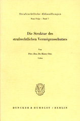 eBook, Die Struktur des strafrechtlichen Vermögensschutzes., Duncker & Humblot
