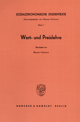 E-book, Sozialökonomische Studientexte. : Wert- und Preislehre, Duncker & Humblot