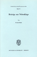 eBook, Beiträge zur Nebenklage., Duncker & Humblot