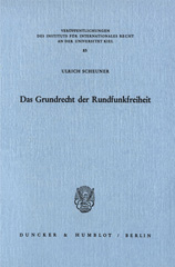 eBook, Das Grundrecht der Rundfunkfreiheit., Duncker & Humblot