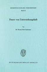 eBook, Dauer von Untersuchungshaft., Duncker & Humblot