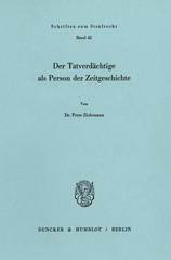 eBook, Der Tatverdächtige als Person der Zeitgeschichte., Duncker & Humblot