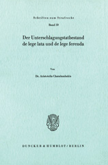 eBook, Der Unterschlagungstatbestand de lege lata und de lege ferenda., Duncker & Humblot
