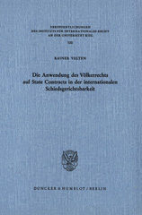 E-book, Die Anwendung des Völkerrechts auf State Contracts in der internationalen Schiedsgerichtsbarkeit., Duncker & Humblot