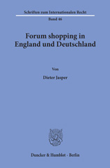 eBook, Forum shopping in England und Deutschland., Jasper, Dieter, Duncker & Humblot